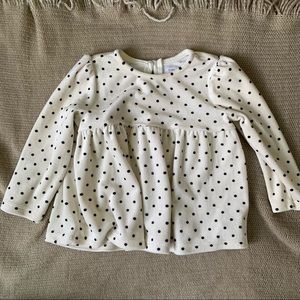 BABY GAP | Ivory and Black Polka Dot Shirt